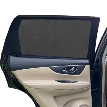 Car Window Shades for Baby Stretchable Breathable UV Blocking Window Screens 50 X 21 Inches Fits Most Cars 2 Pack