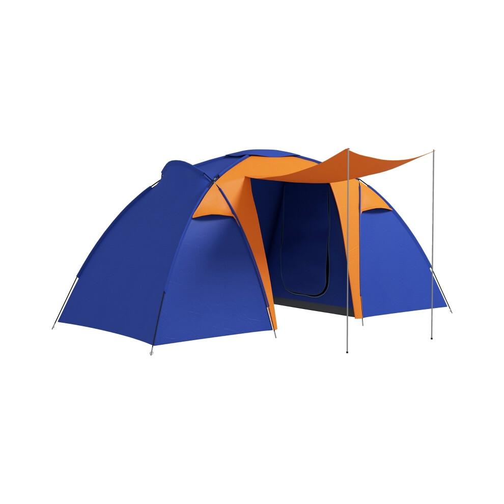 Durable Camping Tunnel Tent with 2 Bedrooms Living Area & Porch 2000mm Waterproof for 4-6 People Portable with Easy Carry Bag-image-OPC-PMFPRYV-NEW