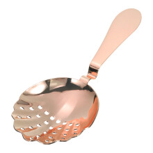 Julep Strainer 1-Piece Stainless Steel Cocktail Strainer Rose Gold 175mm Bar Strainer For Drinks