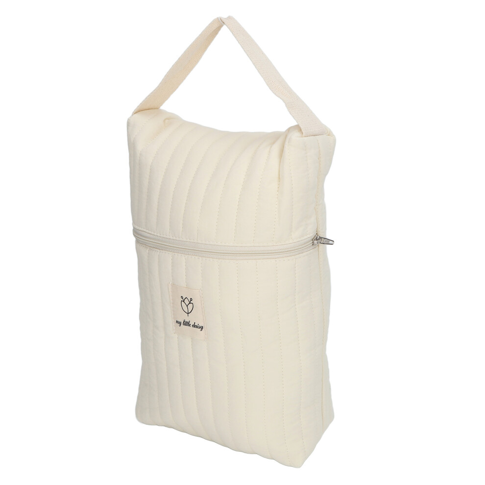 Large Capacity Cotton Diaper Bag Organizer Pouch — Portable Handheld Storage