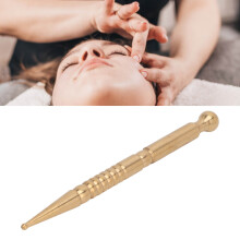 Doppelkopf-Massagepistole aus Messing für Tiefengewebemassage und Entspannung