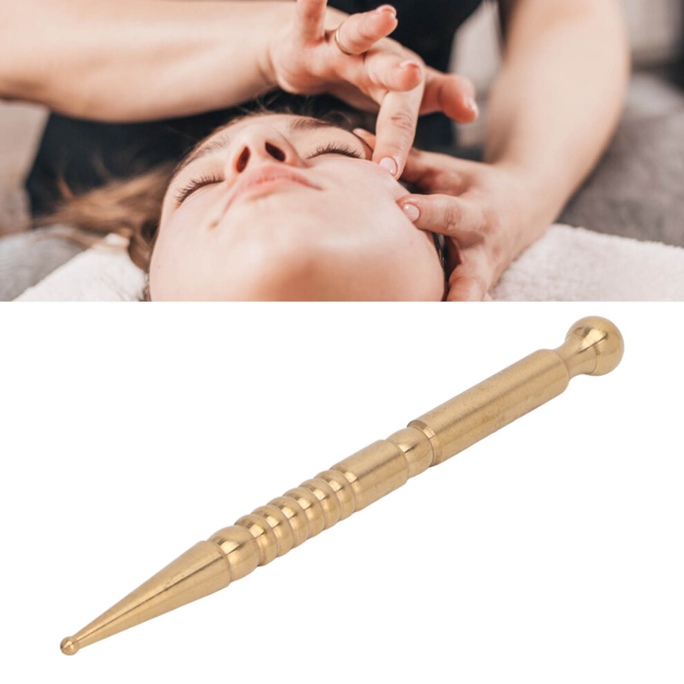 Double Headed Brass Acupuncture Pen: Relaxing Face & Body Massage Tool-image-OPC-PMFPTPZ-NEW
