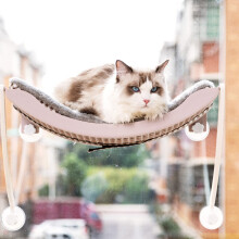 Cat Window Perch Hammock Window Seat With Suction Cups, Space-Saving Pet Bed, All-Around Sunbath, Holds Up To 15Kg