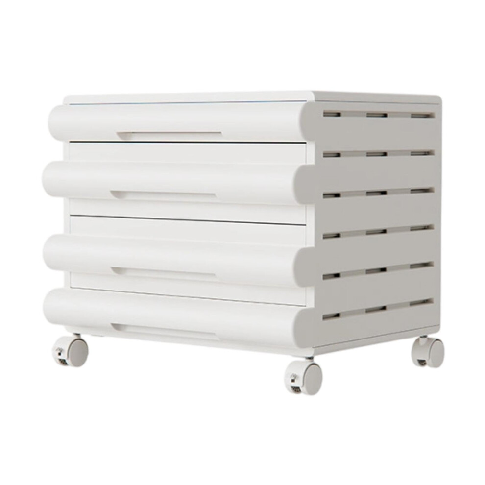 Compact 4 Drawer File Organizer White With Wheels Office Document Storage Mobile-image-OPC-PMFPVWK-NEW