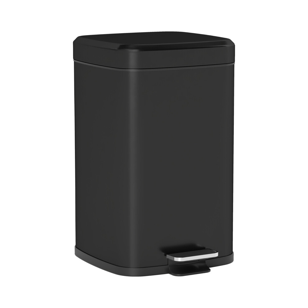 Kitchen Bin 20L Black Metal Modern Boxy Design â Durable Steel Waste Bin for Home & Kitchen Use-image-OPC-PMFPW8X-NEW