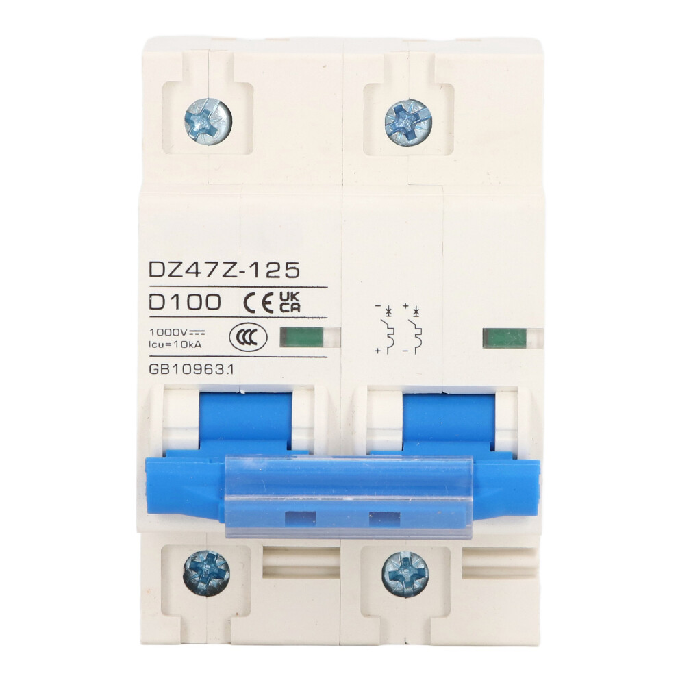 Dz47z 2P 125 100A Dc Circuit Breaker For Solar Systems 1000V Blue 4911355009531