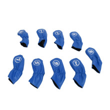 9 Stück PU wasserdichte Schlägerhauben für Golfer Rechtshänder/Linkshänder, Blau