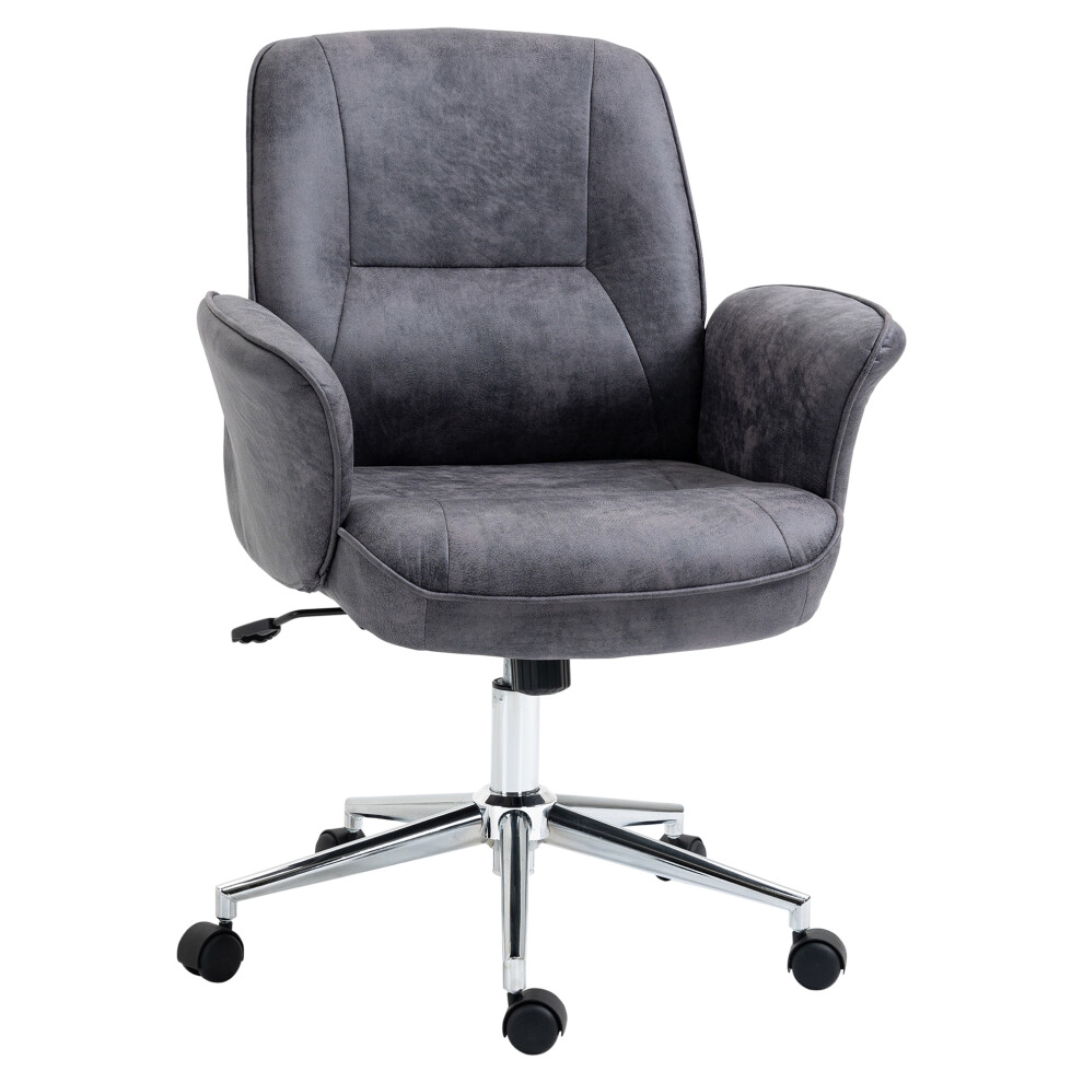 Home Office Desk Chair with Swivel & Mid Back Support Charcoal Grey Perfect for Study & Bedroom Use-image-OPC-PMFPZG7-NEW