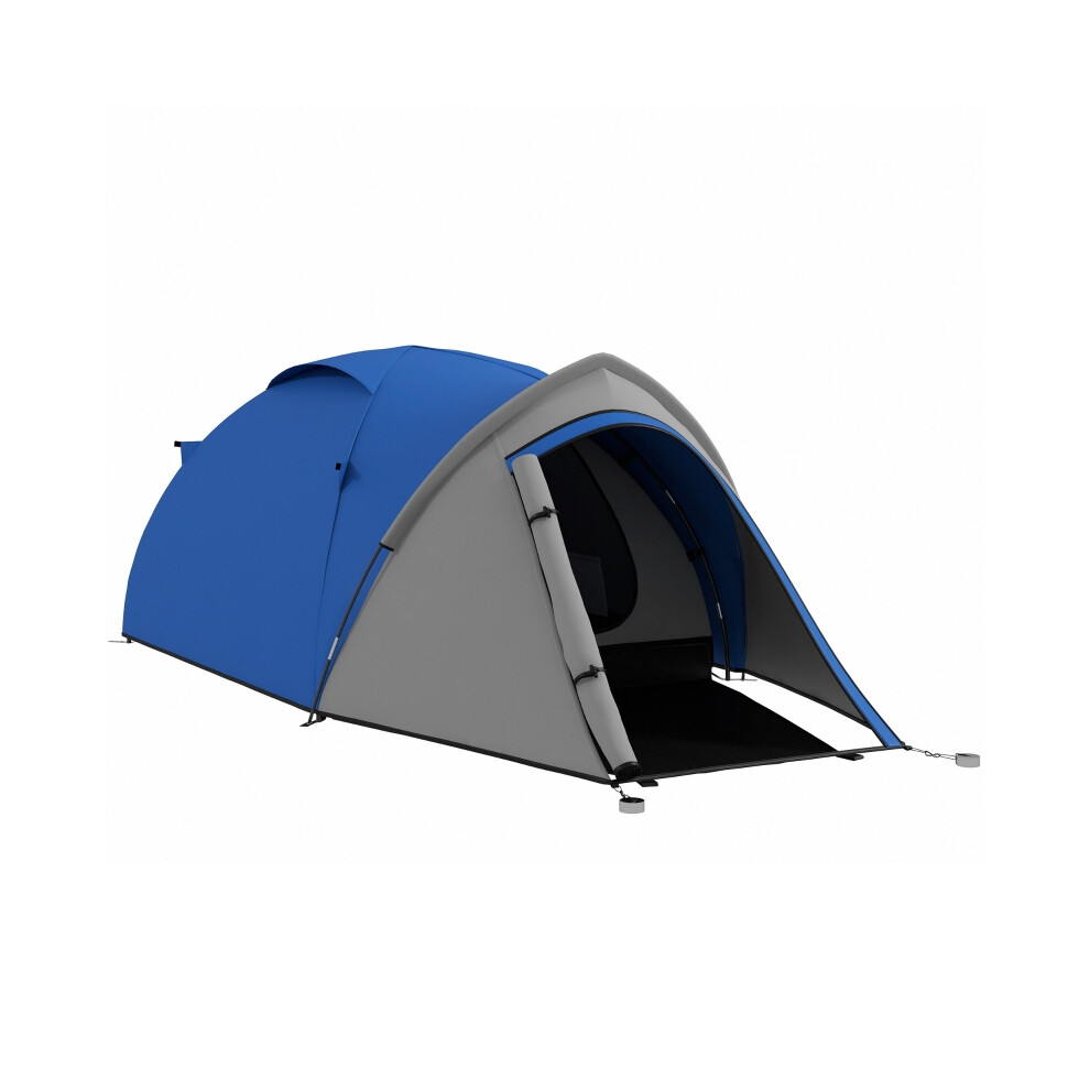 2-Person Dome Tent with Front Vestibule Breathable Fabric Quick Pitch Blue/Grey Perfect for Camping & Outdoor Adventures-image-OPC-PMFQ5TW-NEW