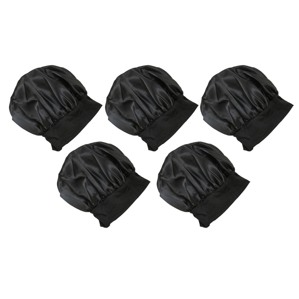 5PCS Silk Fabric Wide Band Sleep Bonnet Breathable Headband Set for Hair Care