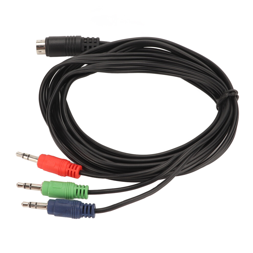Mini Din To 3.5Mm Audio Adapter Cable 9 Pin Plug Play For Music & Sound Devices 8431355034846