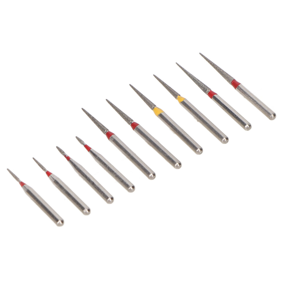 10pcs Stainless Steel Dental Burrs Set for High-Speed Grinding and Polishing