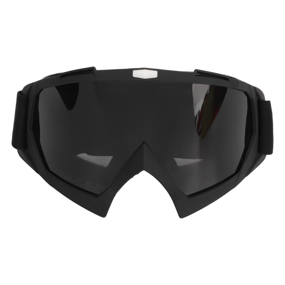 Windproof Matte Black Motorcycle Goggles With Grey Uv400 Lens Black,Grey 5011355035642