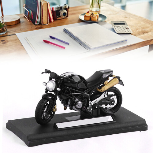 Pull Back Alloy Motorcycle Toy Model - Educational & Portable, Black