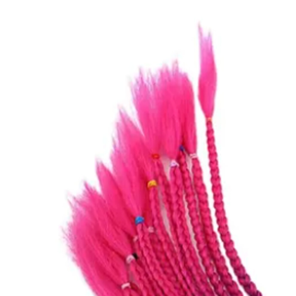 Unisex 23.6In Suction Cup Colorful Motorcycle Helmet Braids: Fashion Pigtails