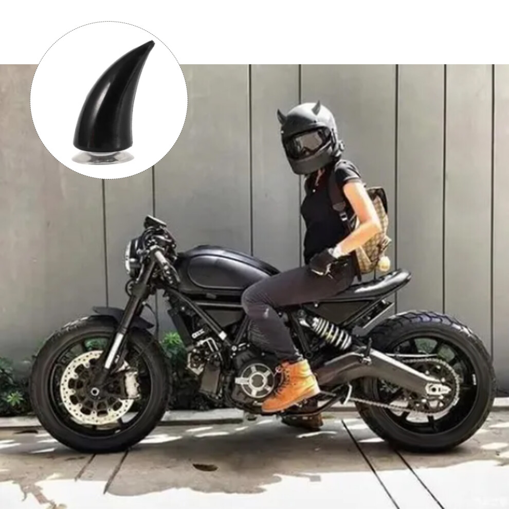 Motorcycle Helmet Devil Horns With Sucker Rubber Decoration, Universal Fits 9351355044906