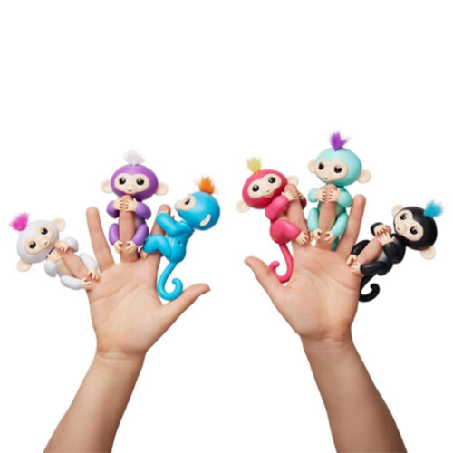 Cenocco Fingerspielzeug Happy Monkey Llila 1