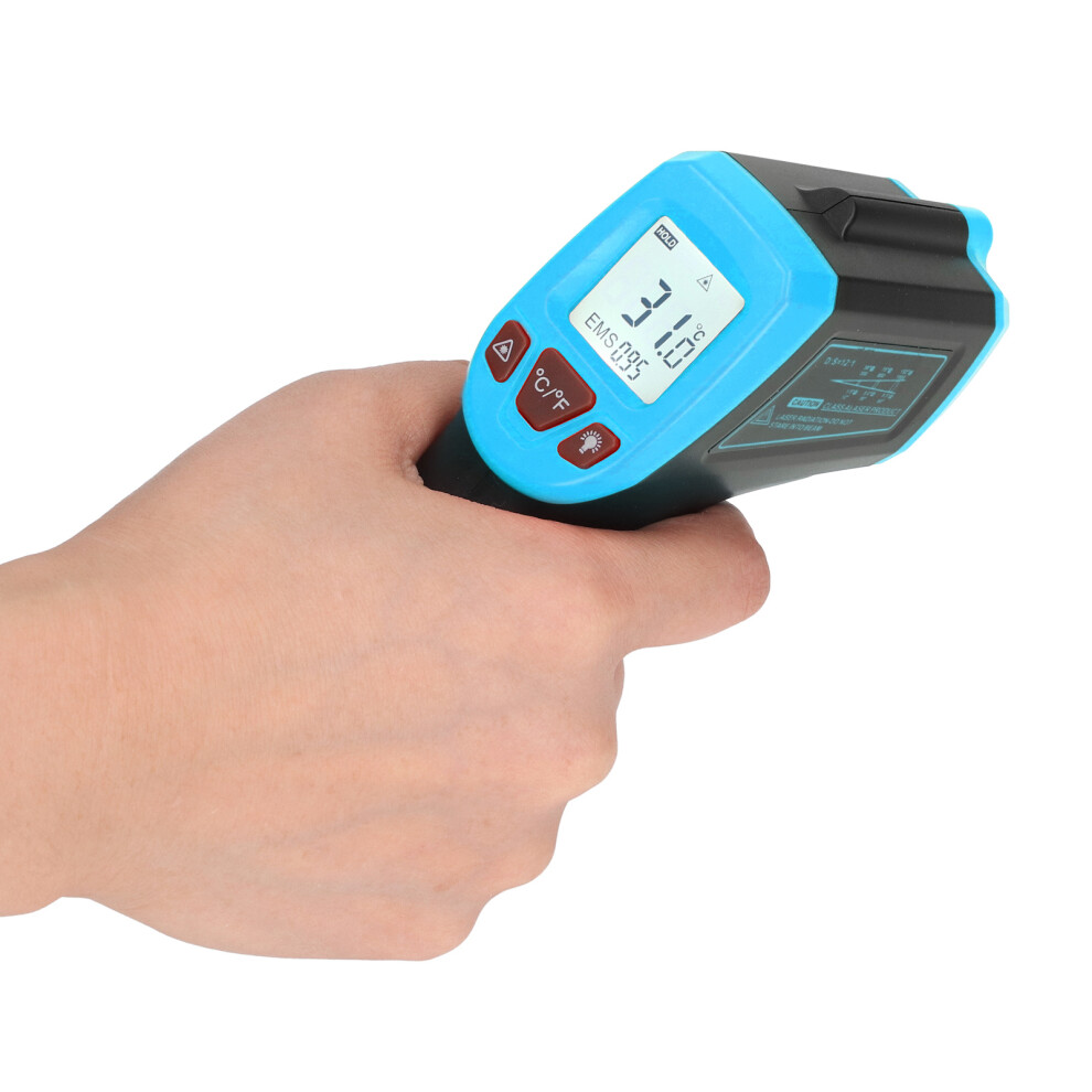Handheld Infrared Temperature Gun - Non Contact, -50 To 600, Blue 8711355051495