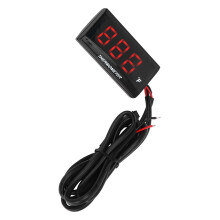 Ultra Thin Waterproof LCD Motorcycle Water & Engine Temp Meter 12V