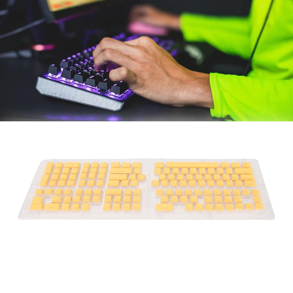 129 Keys Pbt Pudding Keycaps Oem Height Translucent Yellow 3551355054769