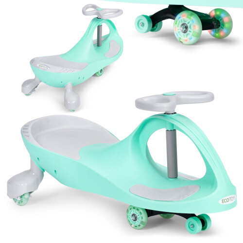 Wackelauto Rutscher LED-Räder grün ECOTOYS