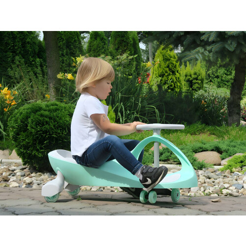 Wackelauto Rutscher LED-Räder grün ECOTOYS 1