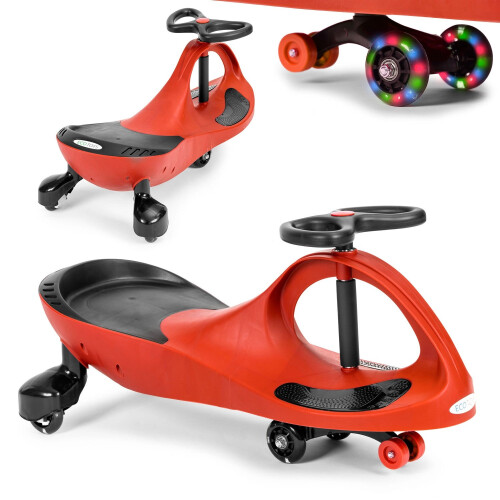 Wackelauto Rutscher LED-Räder rot ECOTOYS