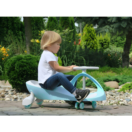 Wackelauto Rutscher LED-Räder rosa ECOTOYS 1