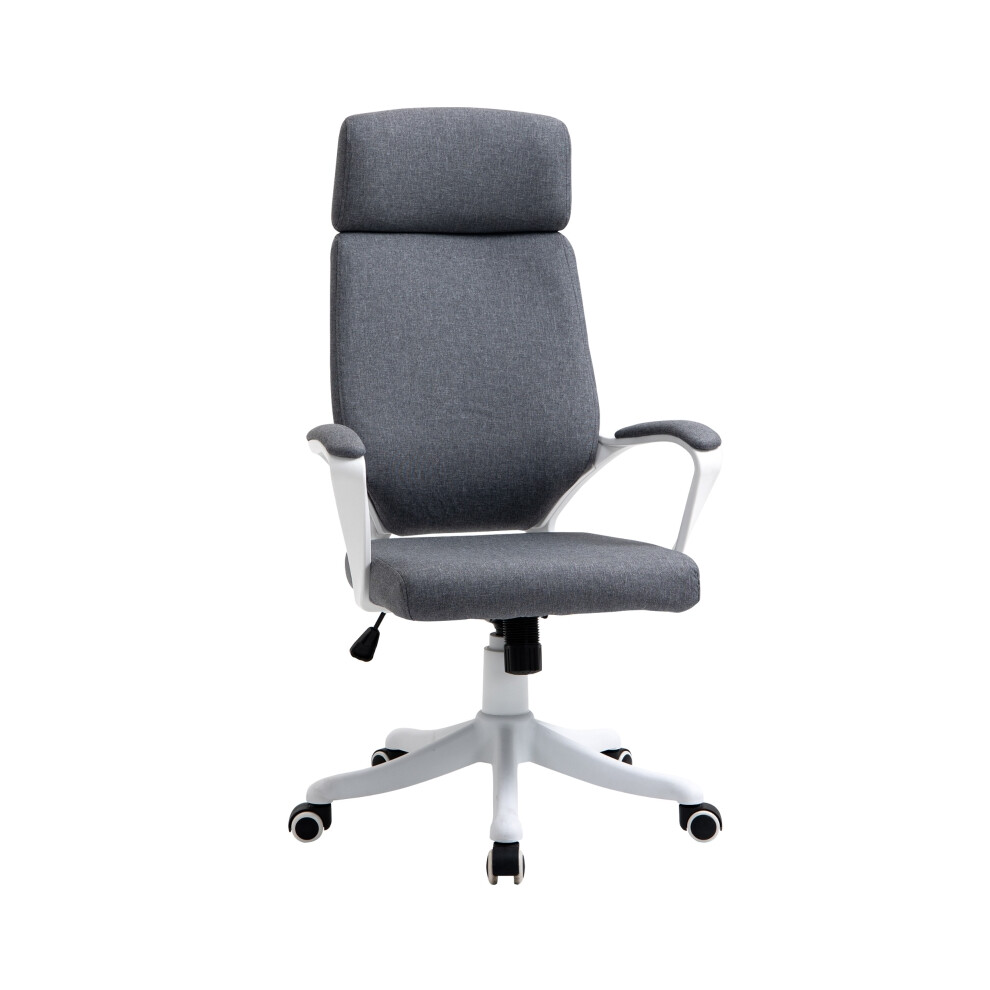Office Chair with Lumbar & Headrest Support – Grey Ergonomic High Back Chair with Adjustable Height for Home & Work-image-OPC-PMFQCC2-NEW