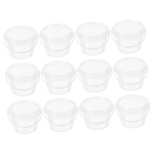 12pcs Mini Transparent Storage Buckets Reusable PP Snack Containers Portable Multipurpose Snack Storage Ice Yogurt