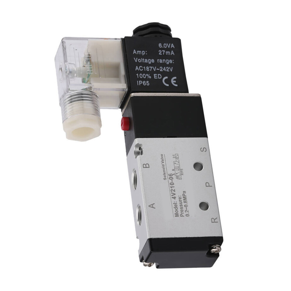 2 Position 5-Way Aluminum Alloy Solenoid Valve 4V210 06 Dc24v 9451355075471