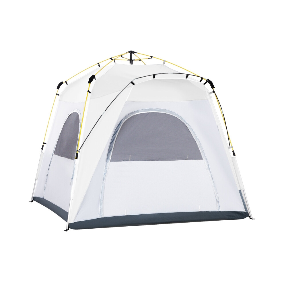 4 Person Camping Tent Outdoor Pop Up Dome Shelter Lightweight Grey Portable Backpacking Tent for Camping Trips-image-OPC-PMFQGD5-NEW