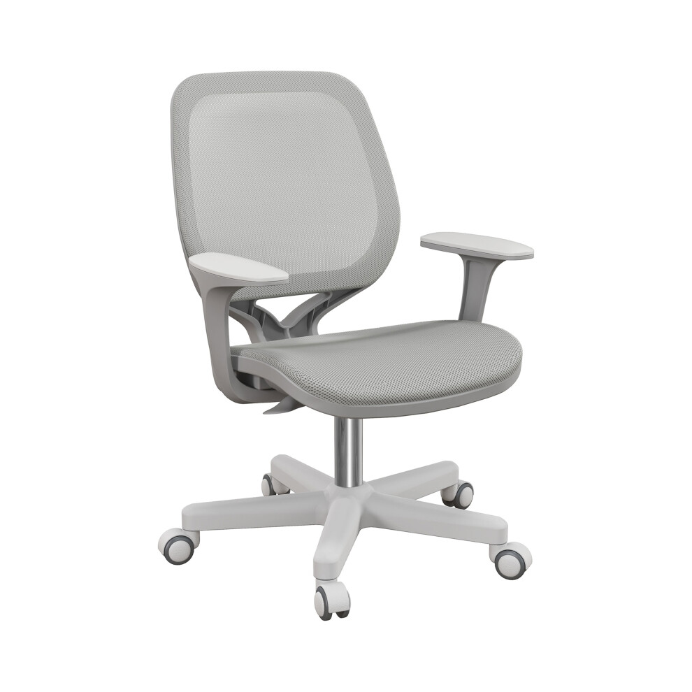 Grey Mesh Office Chair with Adjustable Height 360 Swivel & Security Wheels Comfortable Desk Chair for Home and Workspace-image-OPC-PMFQGRW-NEW