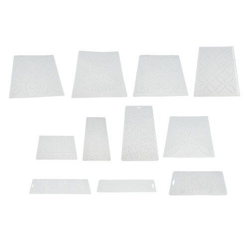 11Pcs Crimping Template Quilting Patchwork Kit Embroidery Sewing Tool 1