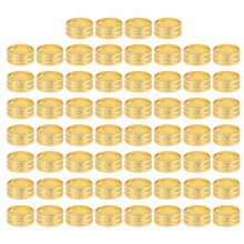 60Pcs Copper Sewing Thimbles Golden Finger Protectors