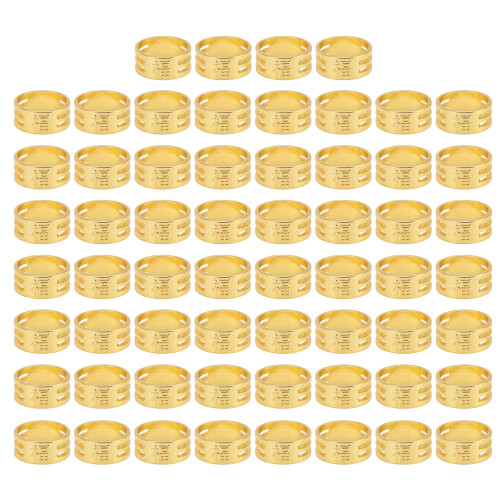 60Pcs Copper Sewing Thimbles Golden Finger Protectors
