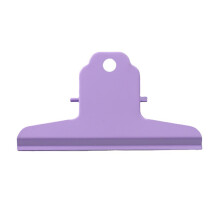 (Purple) Large Bull Paper Clips 200 Sheets Strong Spring Hangable Metal Purple
