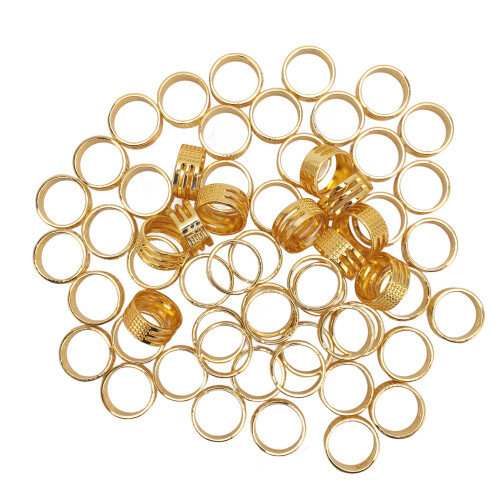 60Pcs Copper Sewing Thimbles Golden Finger Protectors 2
