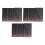 (Black) 3pcs Waterproof Reusable Plastic Tablecloth Rectangle Dot White 1