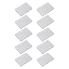 (V Shaped Bottom) 10pcs 96 Well Tissue Culture Plate Clear PS Cell Growth with Lid