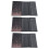 (Black) 3pcs Waterproof Reusable Plastic Tablecloth Rectangle Dot White 3