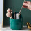 (Green) Mini Desktop Trash Can Swing Lid Dinosaur Garbage Bin Plastic 4