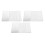 (White) 3pcs Waterproof Reusable Plastic Tablecloth Rectangle Dot White 4