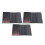 (Black) 3pcs Waterproof Reusable Plastic Tablecloth Rectangle Dot White 2