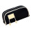 (Black) Pencil Case Large Double Layer Portable Pouch Zipper Black 5
