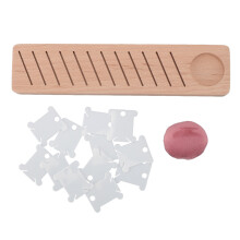 Embroidery Floss Bobbin Rack 12pcs Pin Holder Wooden Organizer