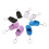 8Pcs Soft Silicone Keychain Assorted Colors Simple Stylish 4