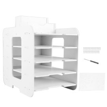 5 Layer Desktop File Shelf Plastic Organizer Rack