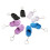 8Pcs Soft Silicone Keychain Assorted Colors Simple Stylish 2