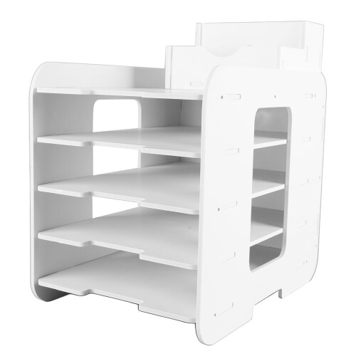 5 Layer Desktop File Shelf Plastic Organizer Rack 2